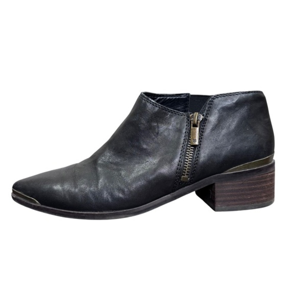 Lucky Brand Women Black Leather Ankle Boots Size 8.5 Desert Boho Festival Goth